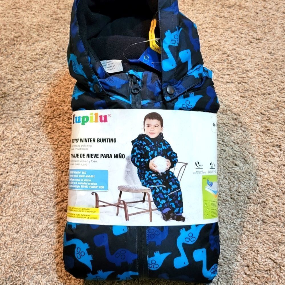 Lupilu Dinosaur 🦕 Boys' Winter Bunting SnowSuit 6-12 months ~ New